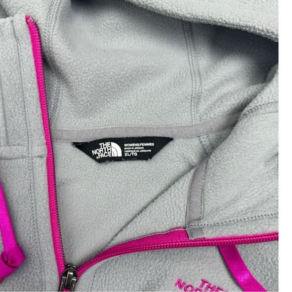 The North Face Grey Full Zip Hooded Fleece Size XL - Picture 5 of 7